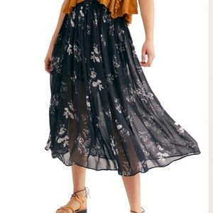 Free People Lydia Midi Skirt